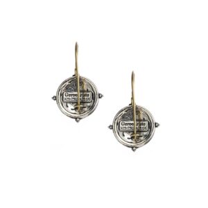 Cyclades round earrings in 18K Gold and Sterling silver - Image 2