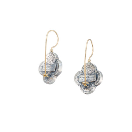 Cyclades earrings in 18K Gold and Sterling silver with pearls - Image 2