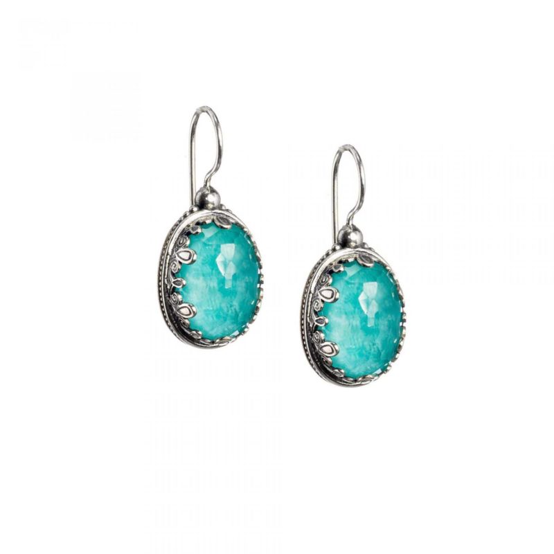Aegean colors oval earrings in Sterling Silver