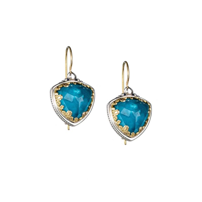 Aegean colors earrings in 18K Gold & Sterling Silver
