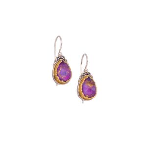 Iris earrings in Sterling Silver with Gold plated parts - Image 2