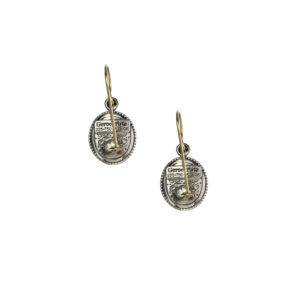 Garden shadows small oval earrings in 18K Gold and Sterling Silver - Image 2
