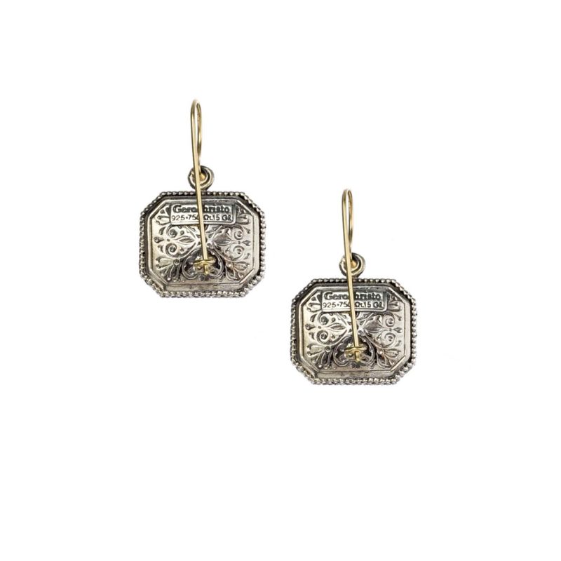 Garden shadows polygon earrings in 18K Gold and Sterling Silver