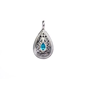 Garden Shadows drop Pendant in Sterling Silver with Cubic zirconia