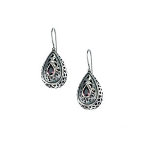 Garden Shadows drop earrings in Sterling Silver with blue Cubic zirconia - Image 3
