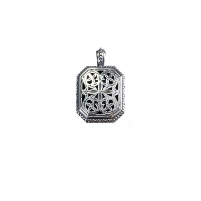 Garden Shadows Polygon Pendant in Sterling Silver