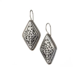 Garden Shadows Kite Earrings in Sterling Silver