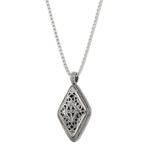 Garden Shadows Kite Pendant in Sterling Silver - Image 4