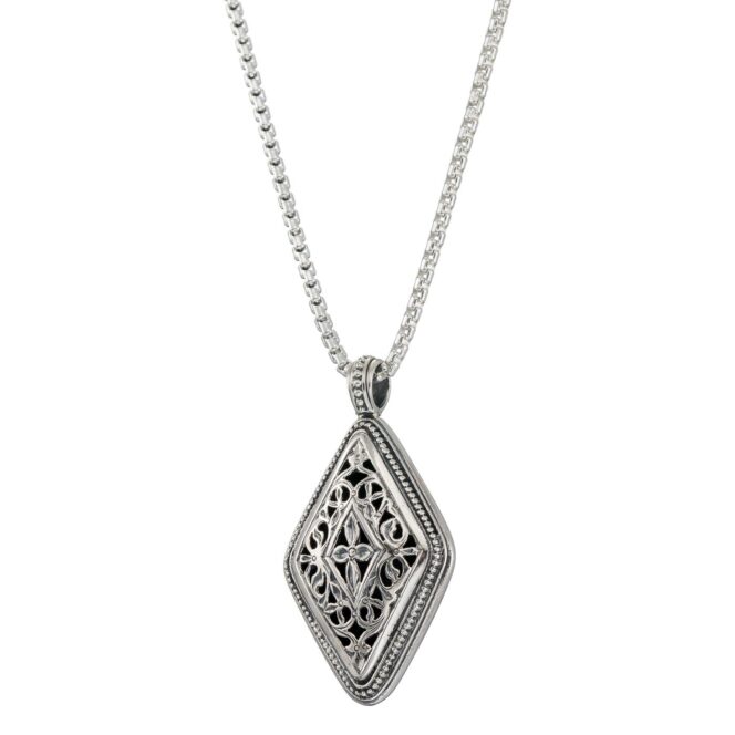 Garden Shadows Kite Pendant in Sterling Silver - Image 4