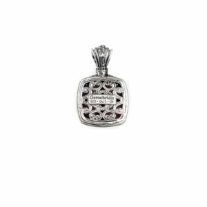Aegean colors big square pendant in Sterling Silver - Image 4