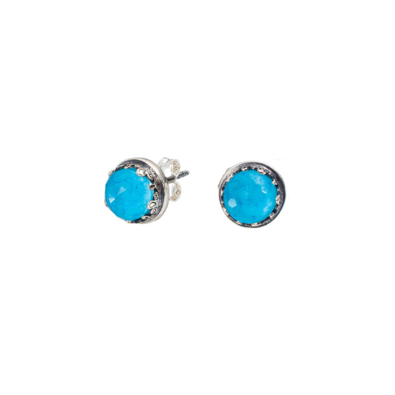 Aegean colors stud earrings in sterling silver