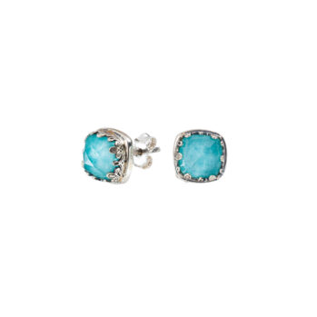 Aegean colors stud earrings in sterling silver