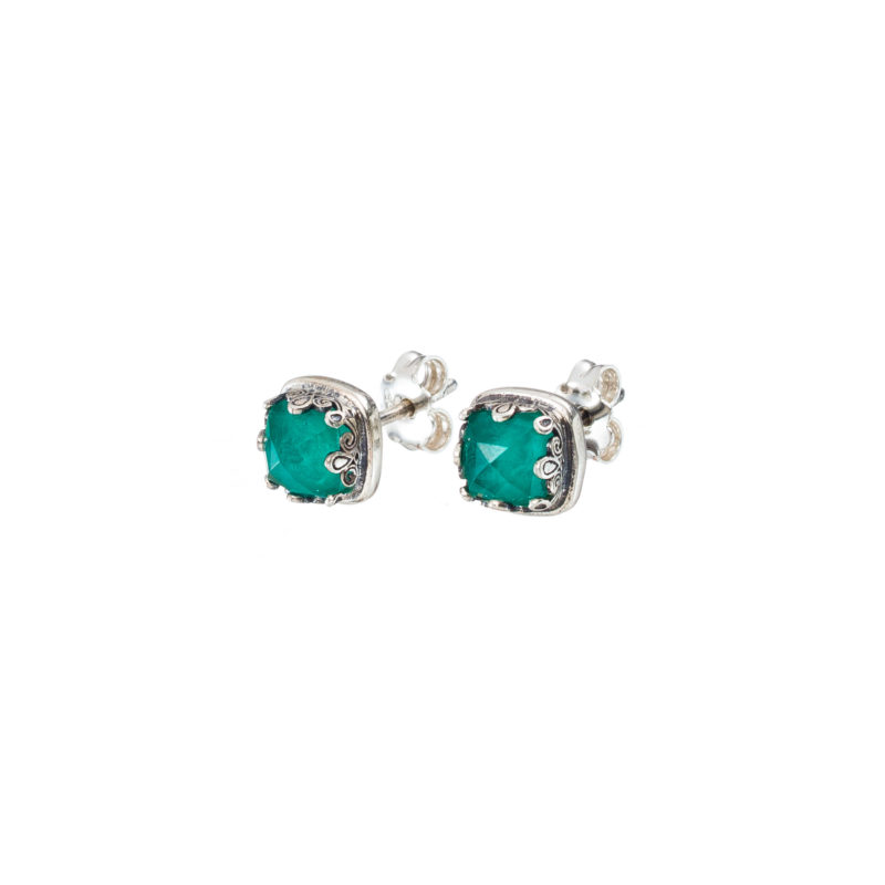 Aegean colors stud earrings in sterling silver