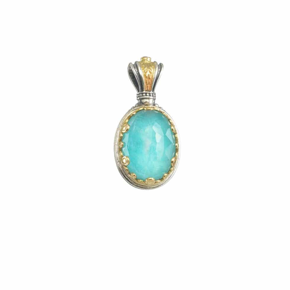Aegean Colors pendant in 18K Gold and Sterling Silver