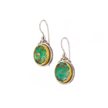 Iris earrings in Sterling Silver with Gold plated parts