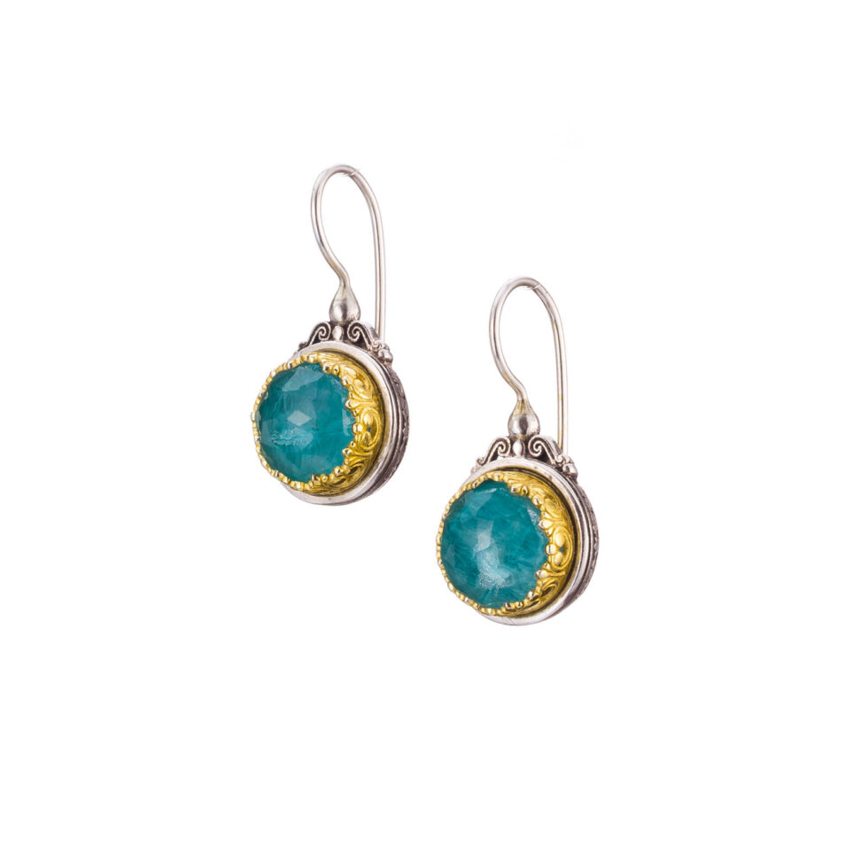 Iris earrings in Sterling Silver with Gold plated parts