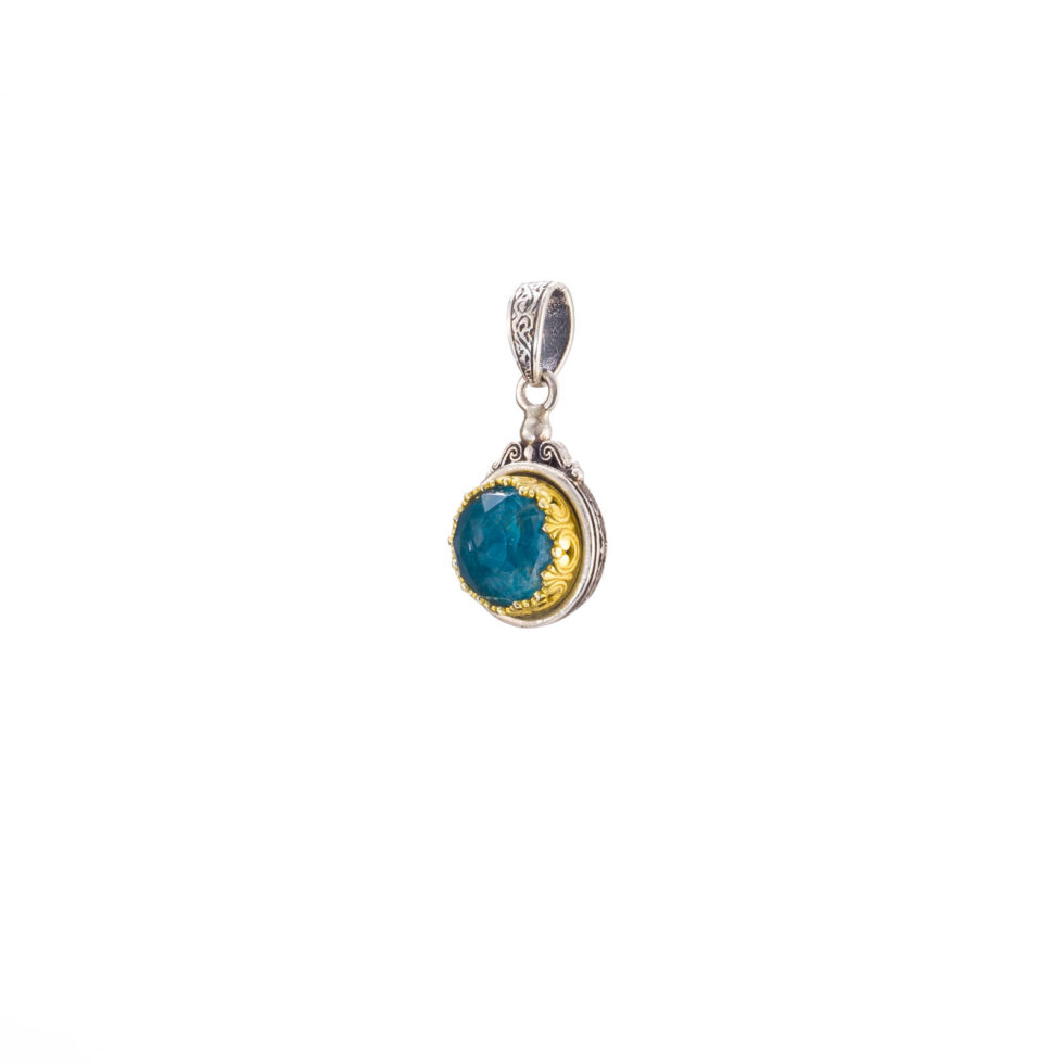 Iris pendant in Sterling Silver with Gold Plated Parts