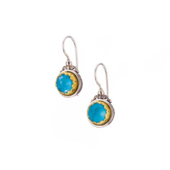 Iris earrings in Sterling Silver with Gold plated parts