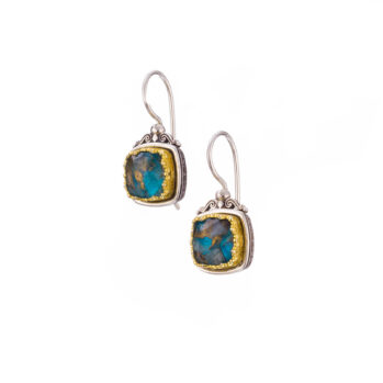 Iris earrings in Sterling Silver with Gold plated parts