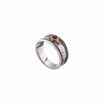 Cyclades band ring in 18K Gold and Sterling Silver