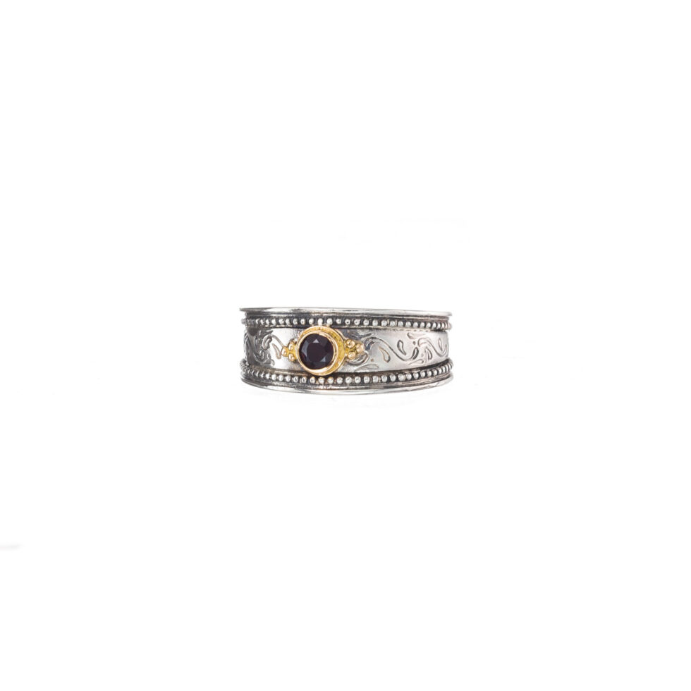 Cyclades band ring in 18K Gold and Sterling Silver
