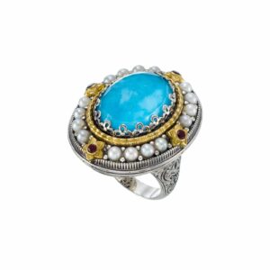Imperial ring in Sterling Silver with Gold Plated Parts - Image 7