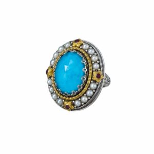 Imperial ring in Sterling Silver with Gold Plated Parts - Image 8