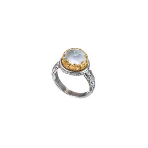 Iris ring in Sterling Silver with Gold Plated Parts