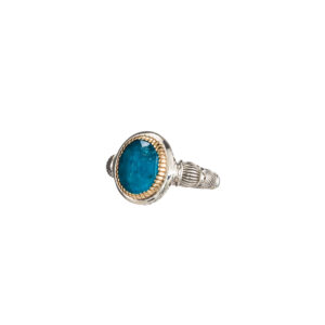 Ariadne ring in 18K Gold and Sterling Silver with doublet stone