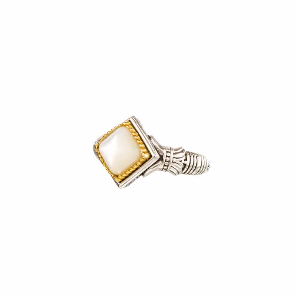 Ariadne ring in Sterling Silver with Gold Plated Parts