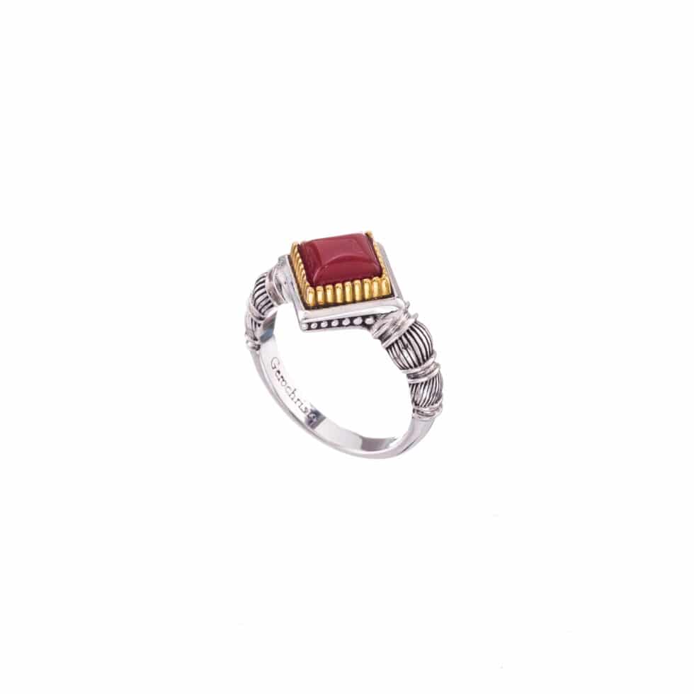 Ariadne ring in Sterling Silver with Gold Plated Parts