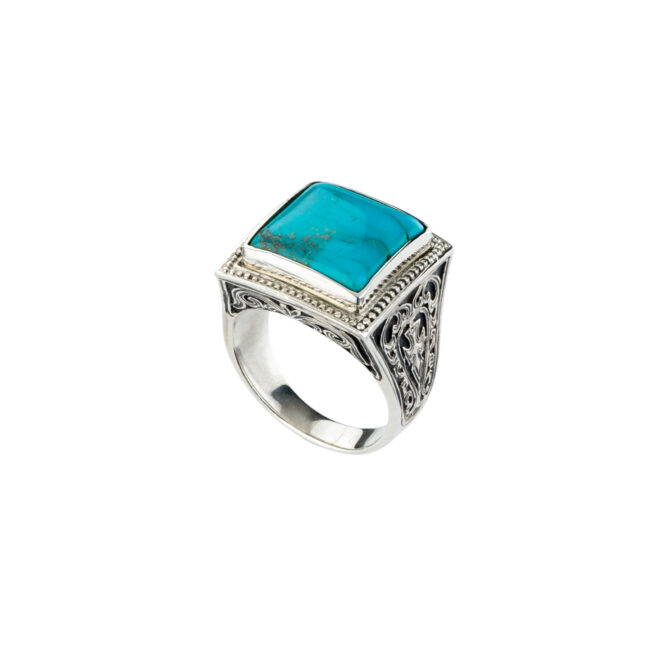 Classic ring in Sterling Silver with natural stone - Image 3