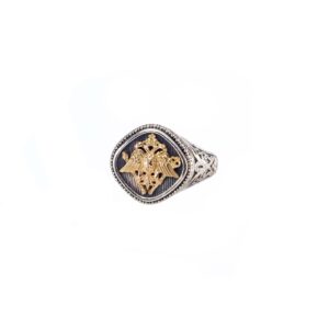 Byzantine ring in 18K Gold and Sterling Silver