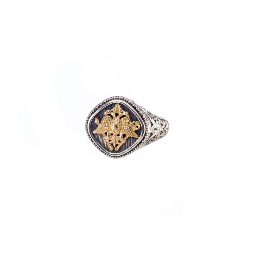 Byzantine ring in 18K Gold and Sterling Silver