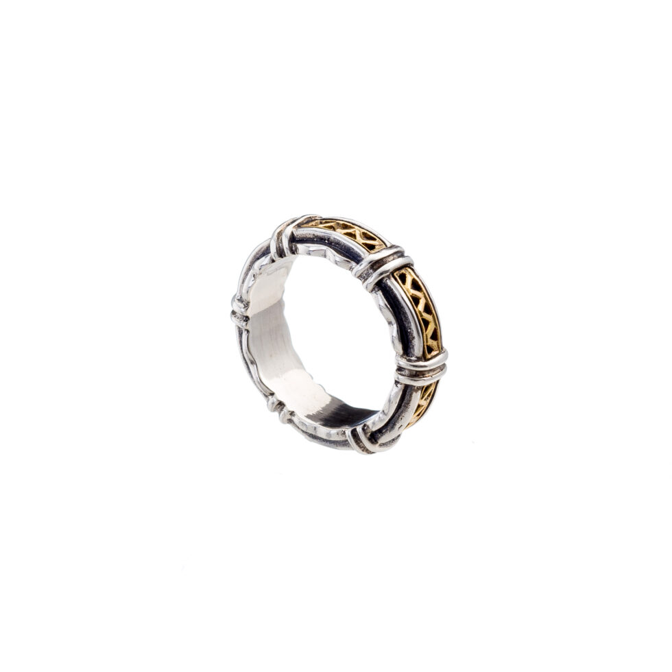 Band ring in 18K Gold and Sterling Silver