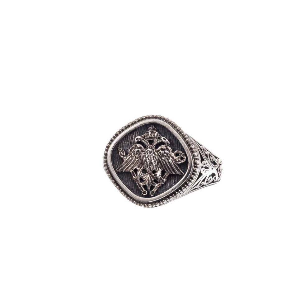 Byzantine ring in Sterling Silver