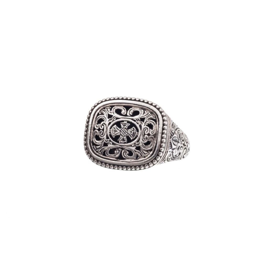 Byzantine ring in Sterling Silver
