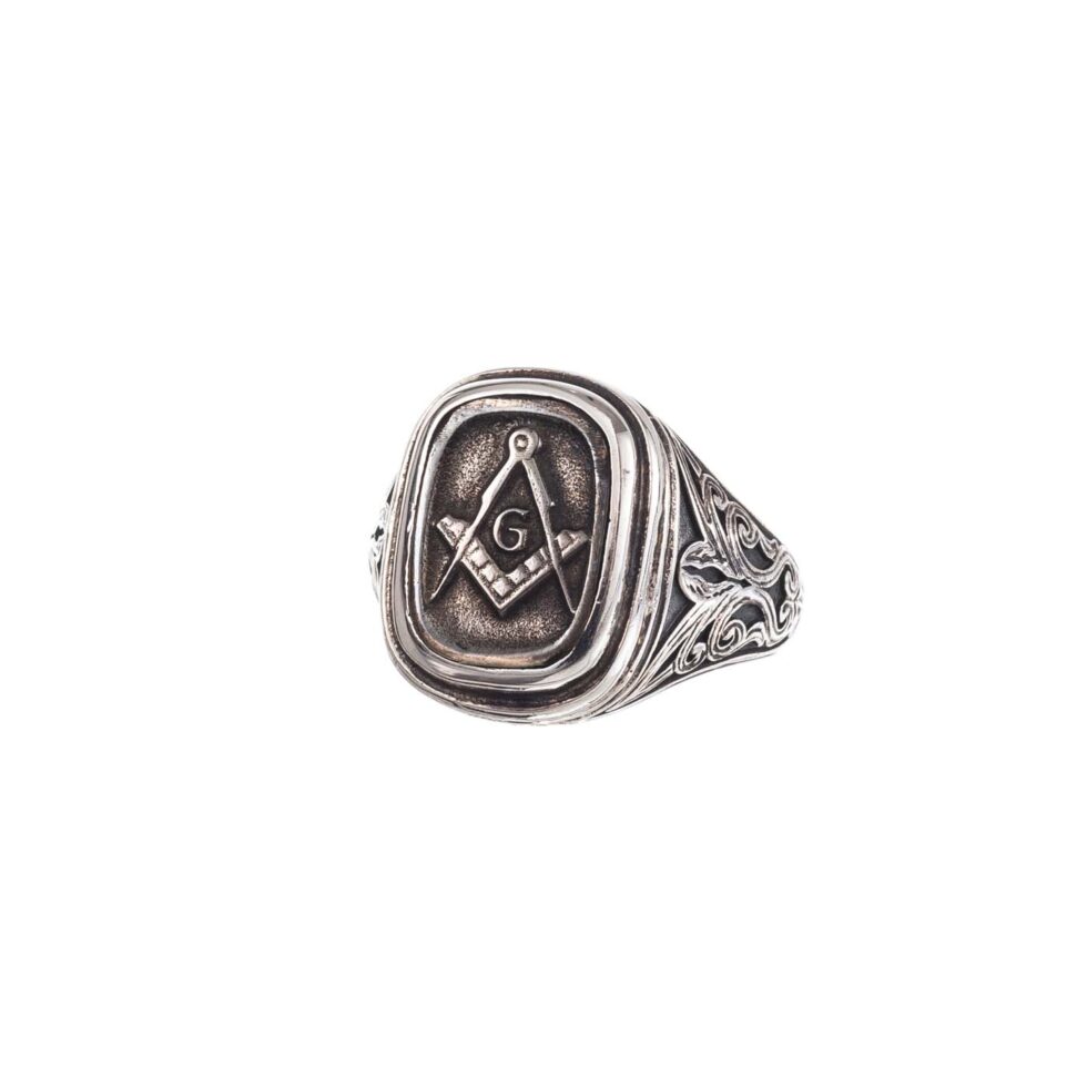Masonic Signet ring in Sterling Silver