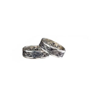 Kyma band ring in Sterling Silver