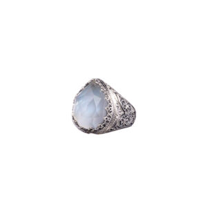 Aegean colors teardrop ring in Sterling Silver - Image 4