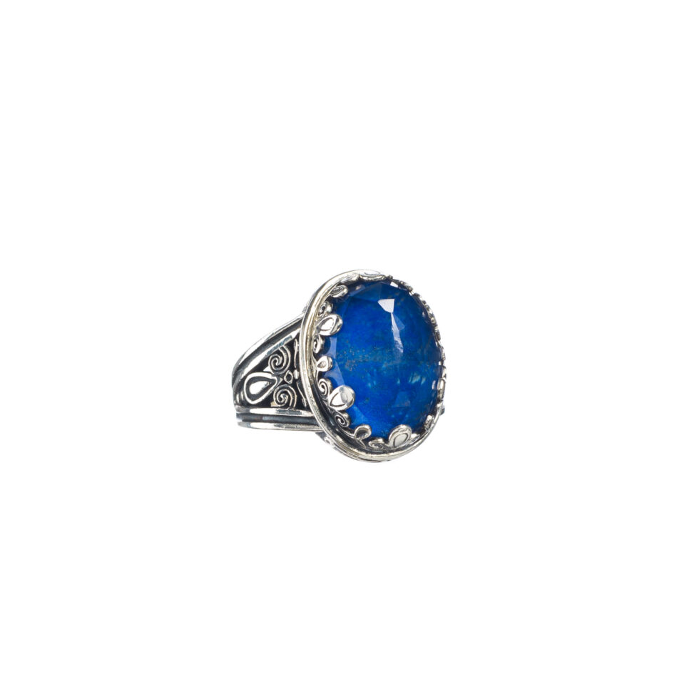 Aegean colors oval ring in sterling silver