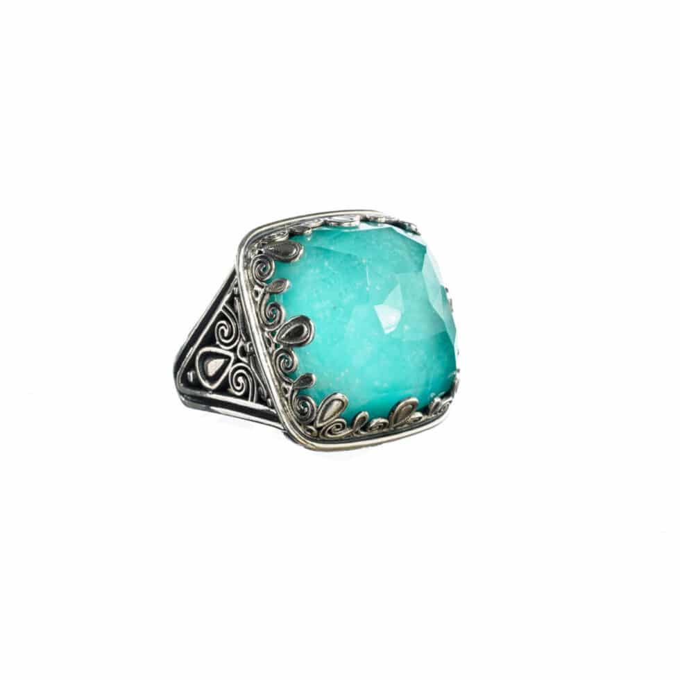Aegean colors ring in sterling silver