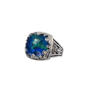 Aegean colors square ring in sterling silver - Image 5