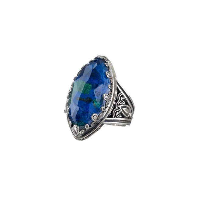 Aegean colors ring in Sterling Silver