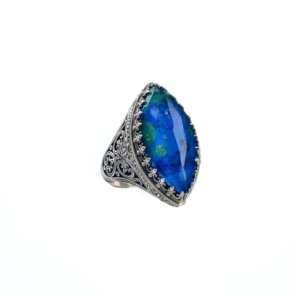 Aegean colors ring in Sterling Silver.