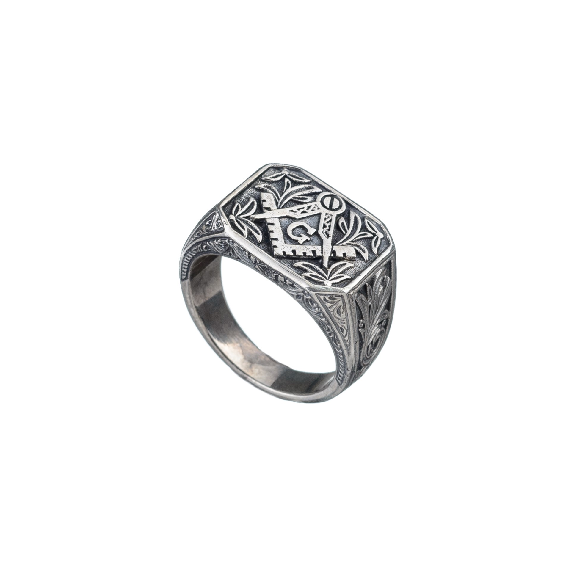 Masonic ring in Sterling Silver