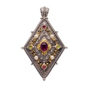 Byzantine pendant in 18K Gold and Sterling Silver