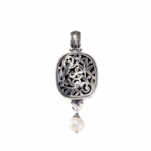 Garden Shadows Cushion Pendant in Sterling Silver