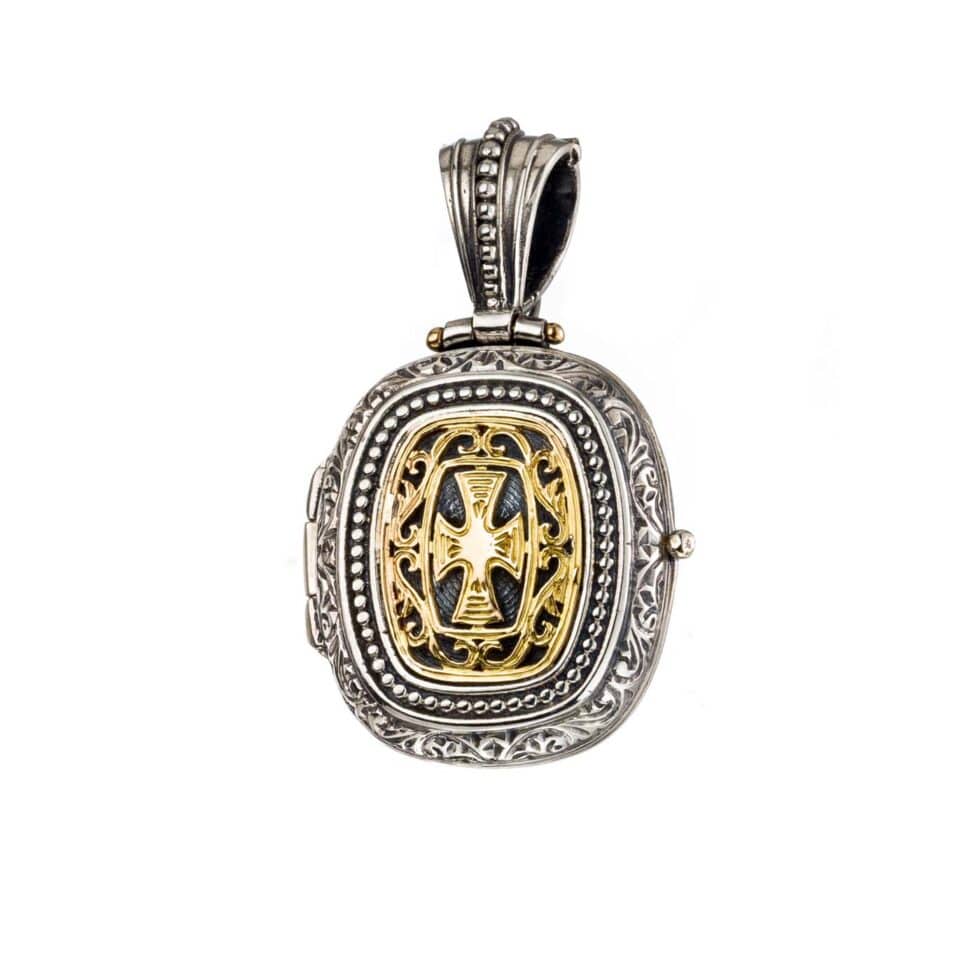 Locket in 18K Gold and Sterling Silver