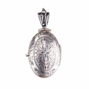 Locket pendant in 18K Gold and Sterling Silver - Image 2